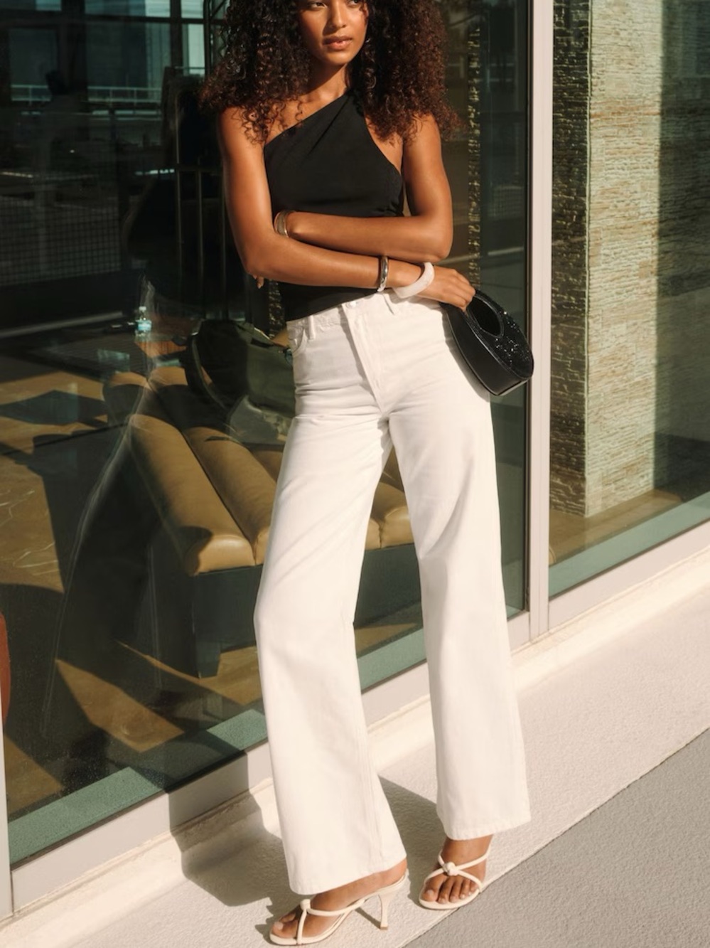 Dynamite White Boot Cut Jeans